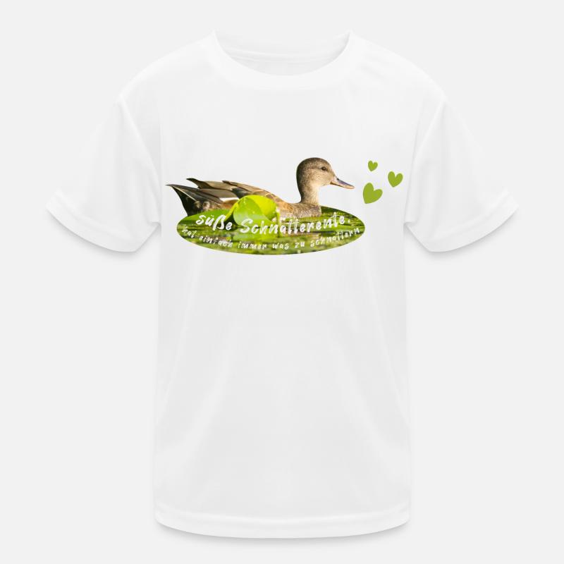 Schnatterente schnattern Quasselstrippe Kinder Funktions-T-Shirt