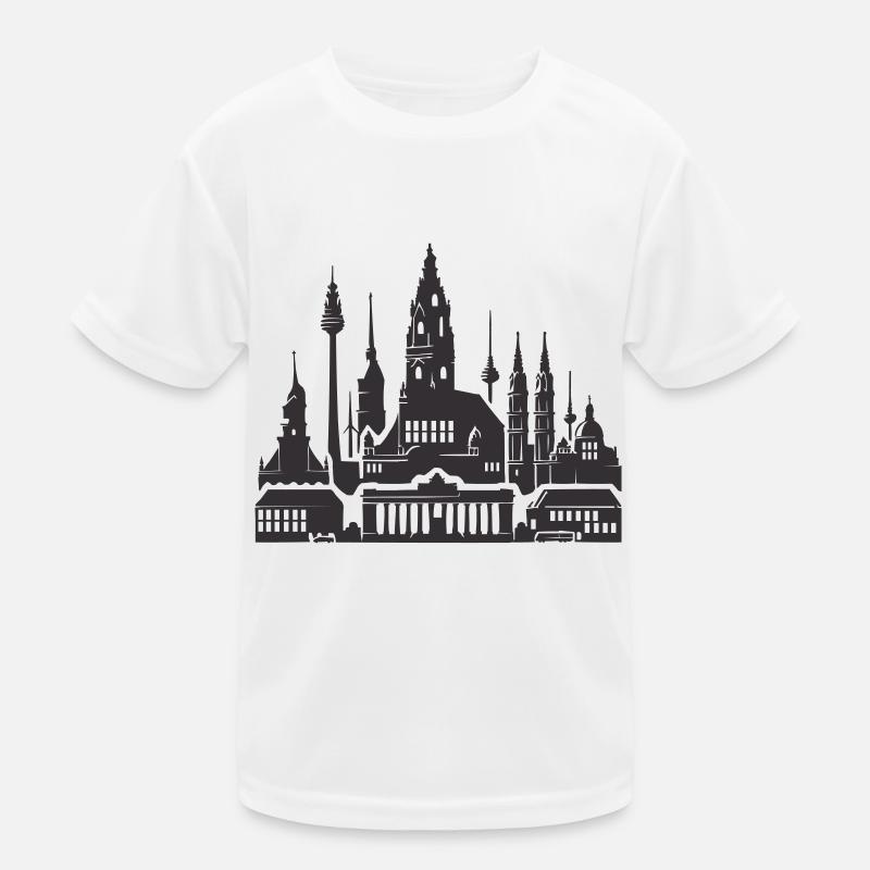 Leipzig skyline Kids Functional T-Shirt