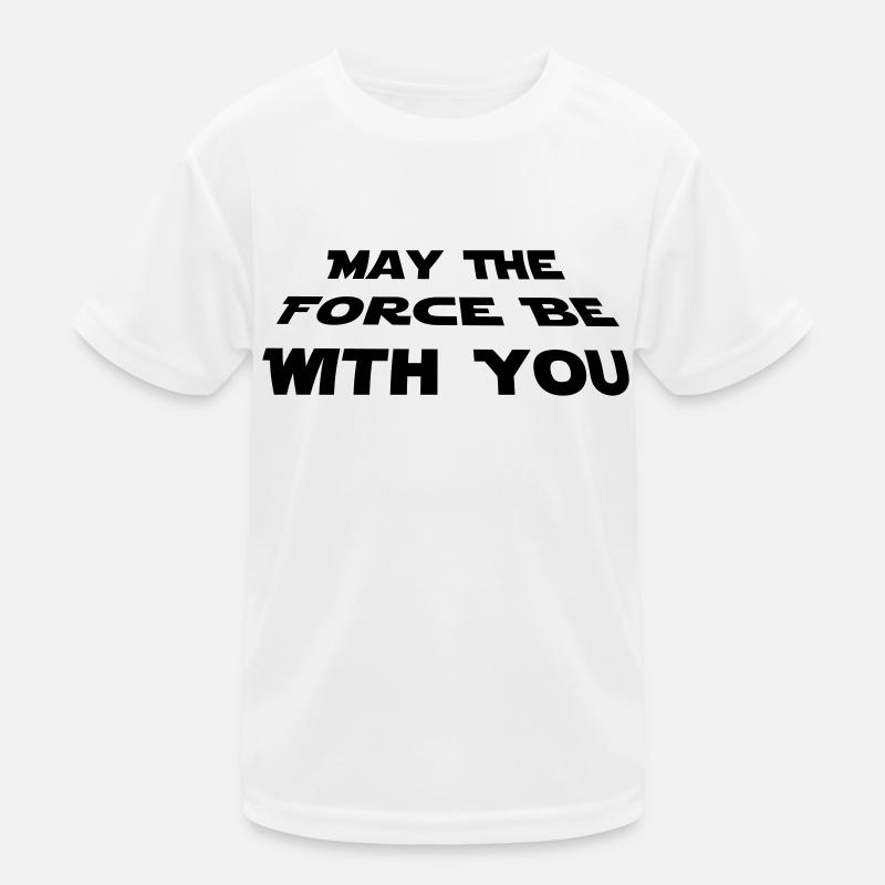 juin la force soit avec vous - Star Wars citation - T-shirt sport Enfant - blanc