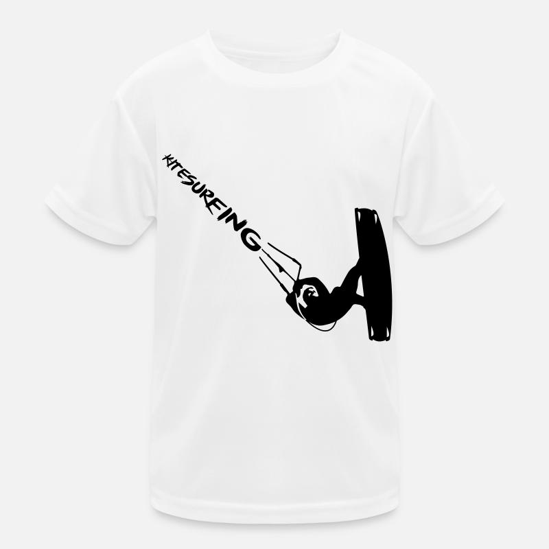 Kitesurfing Unhooked - Kinder Funktions-T-Shirt - Weiß