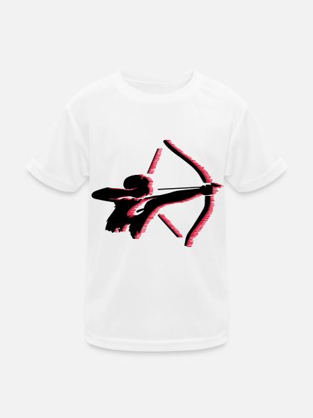 Bogenschütze - Kinder Funktions-T-Shirt - Weiß
