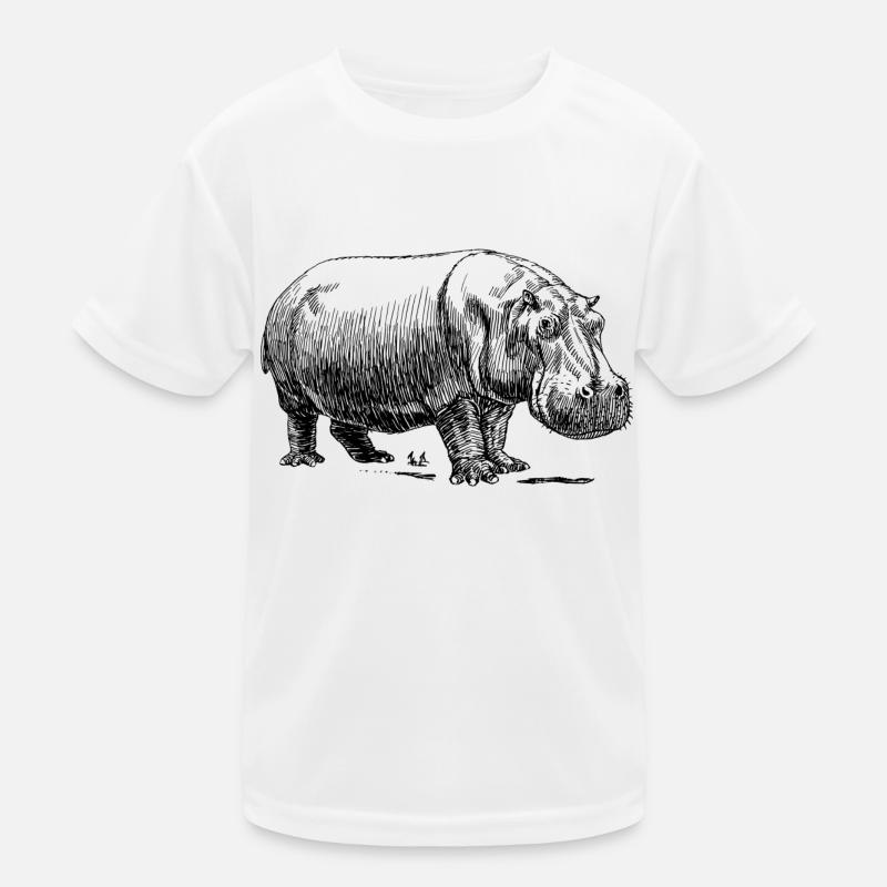Herr Nilpferd Kinder Funktions-T-Shirt
