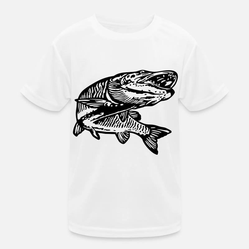 Hecht - Kinder Funktions-T-Shirt - Weiß