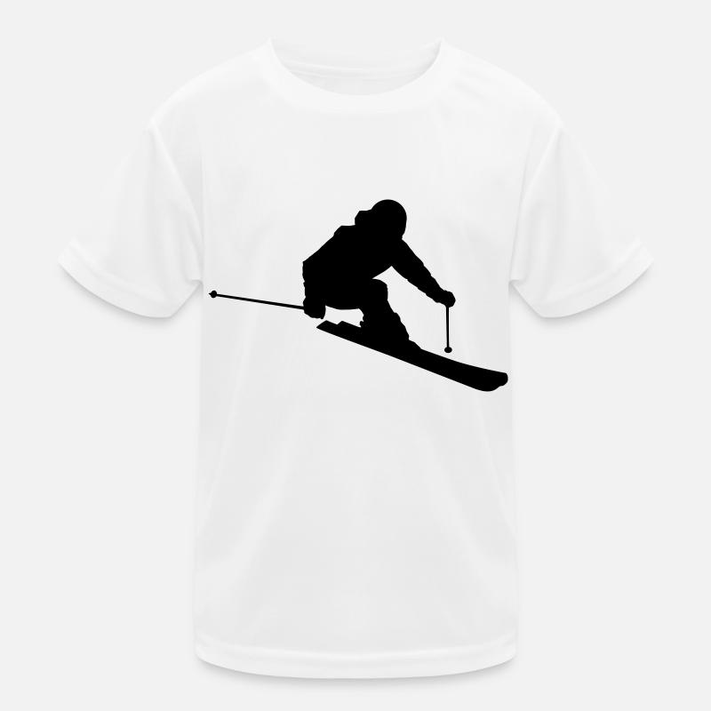 Skier 2 (Vector) Kids Functional T-Shirt