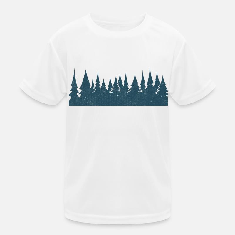 T-Shirt Wald Landschaft Wald Bäume horizontal Kinder Funktions-T-Shirt