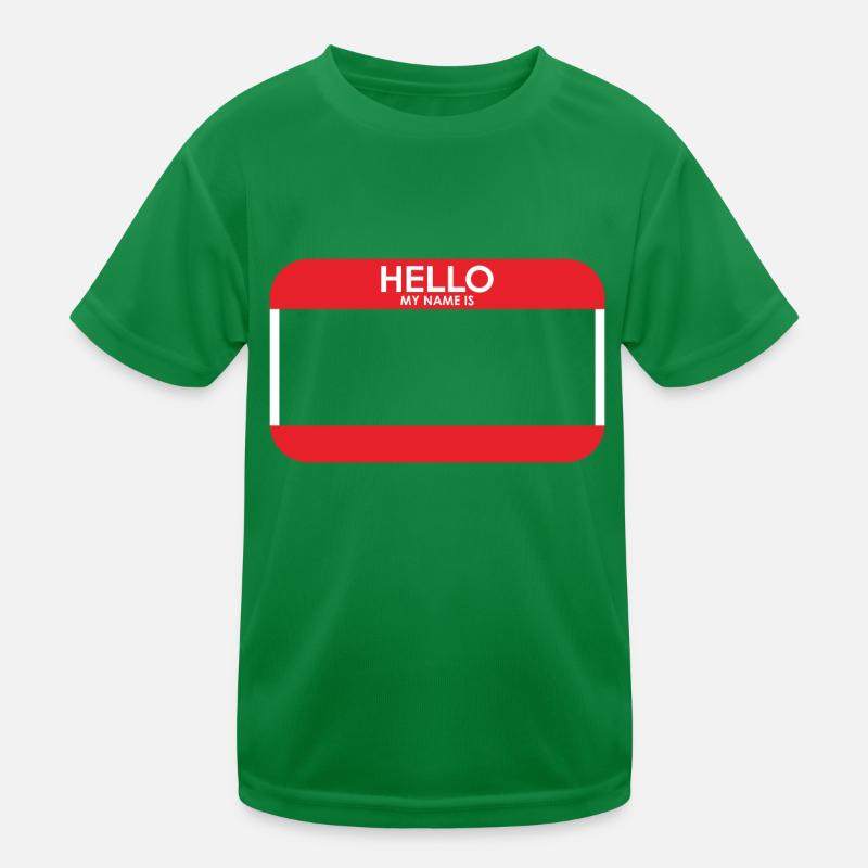 blank name tag my name is Kids Functional T-Shirt