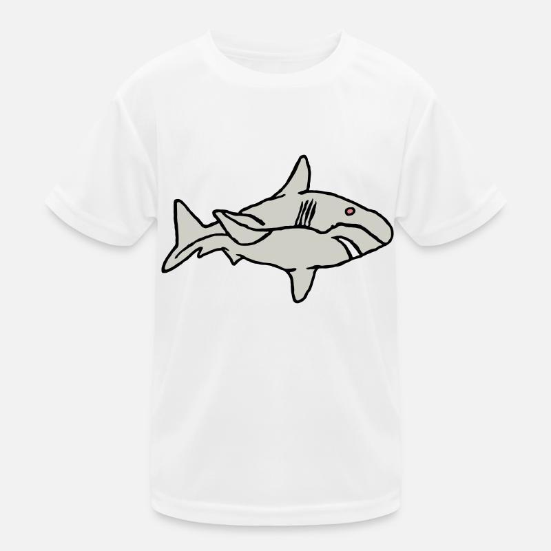 Fish Shark Predator Predator Water Graffiti Ocean Kids Functional T-Shirt