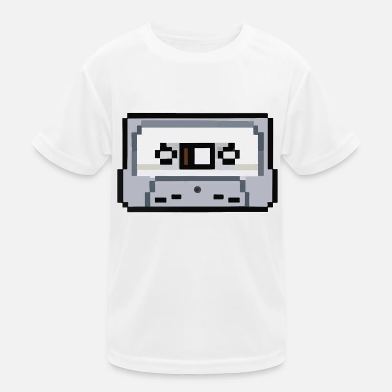 Kassette Verpixelt Retro Geschenkidee Kinder Funktions-T-Shirt