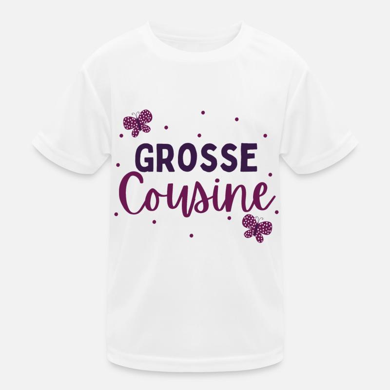 Große Cousine 2024 Loading Schmetterling Herz Kinder Funktions-T-Shirt
