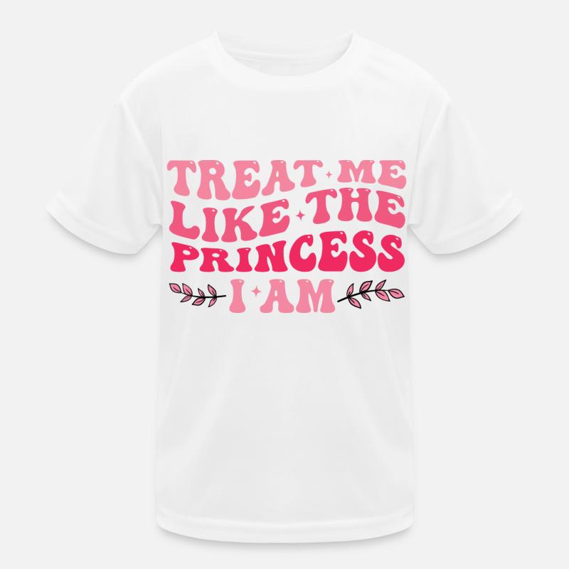 Behandle mich wie die Prinzessin, ich bin ein lila süßes Mädchen Kinder Funktions-T-Shirt