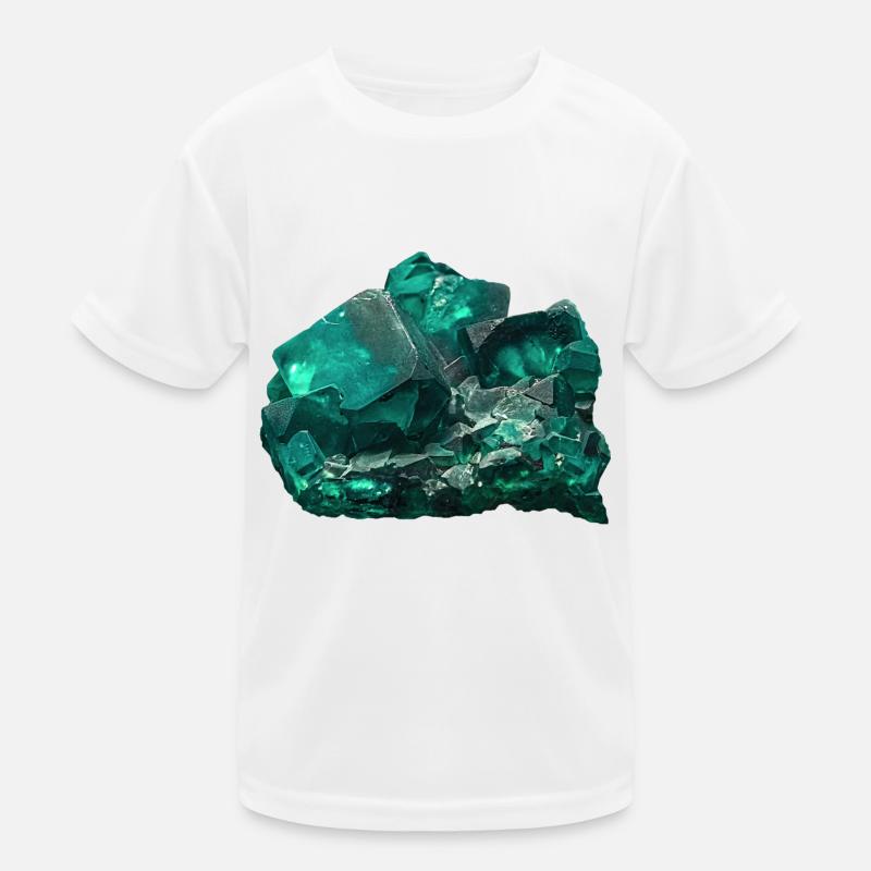 Cristal minéral de spath fluor vert fluorite T-shirt sport Enfant