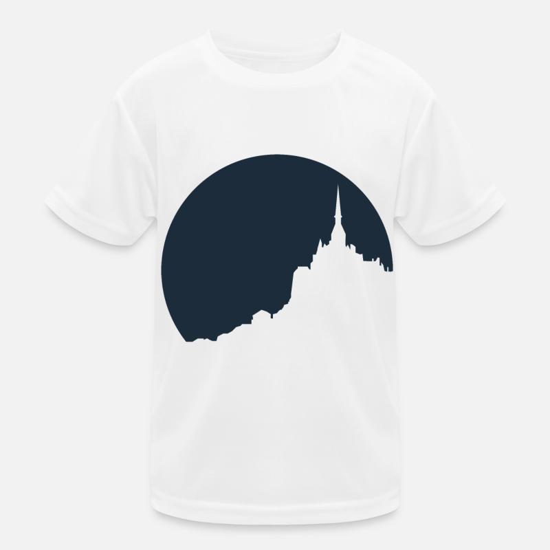 Mont Saint Michel Blue Sunset Kids Functional T-Shirt