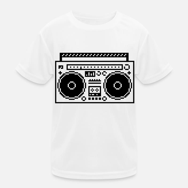 8bit Pixel Boombox Kinder Funktions-T-Shirt