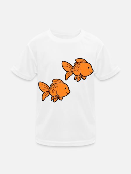 Poisson Poisson Rouge - T-shirt sport Enfant - blanc - Devant