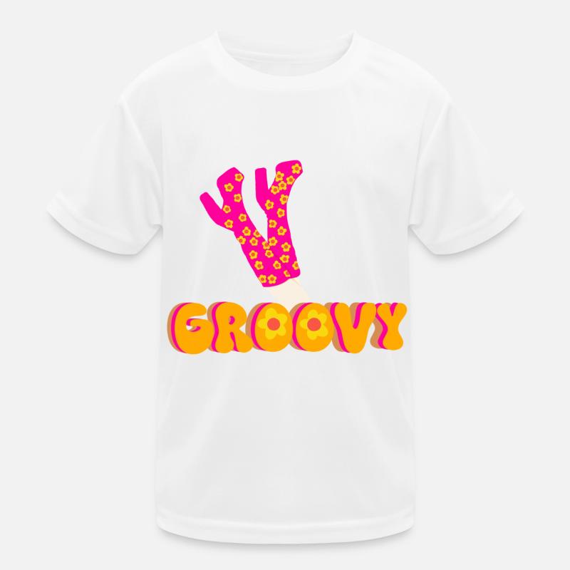 Funky Groovy Disco Platform Boots Kids Functional T-Shirt