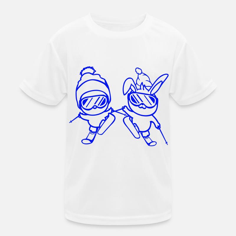 Bunny Bird Birthing Team Ski Bunny Ski Goggles Cap Kids Functional T-Shirt