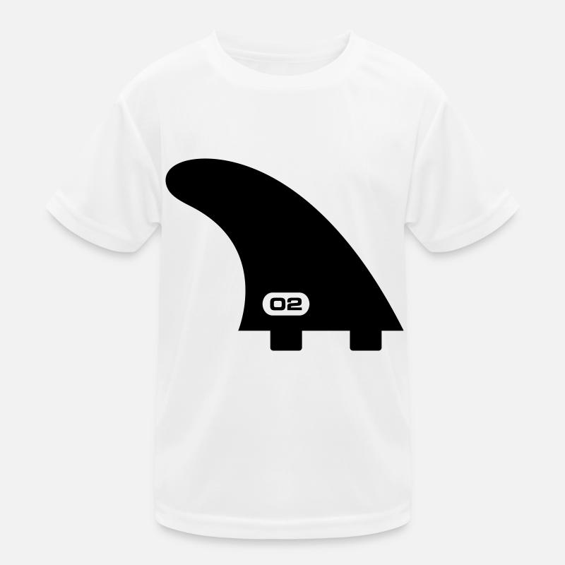 Surf Fin – 6ft Offshore Design - Kids Functional T-Shirt - white