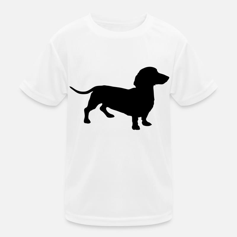 Dackel - Kinder Funktions-T-Shirt - Weiß
