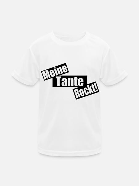 meine tante rockt - Kinder Funktions-T-Shirt - Weiß
