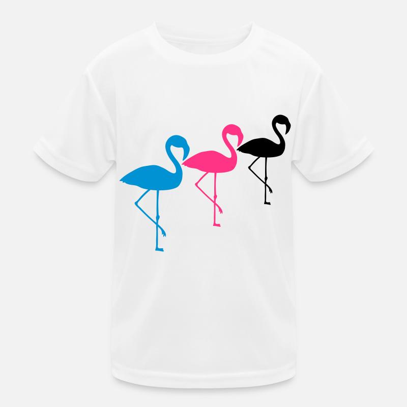 crew team 3 freunde silhouette umriss flamingo cli Kinder Funktions-T-Shirt