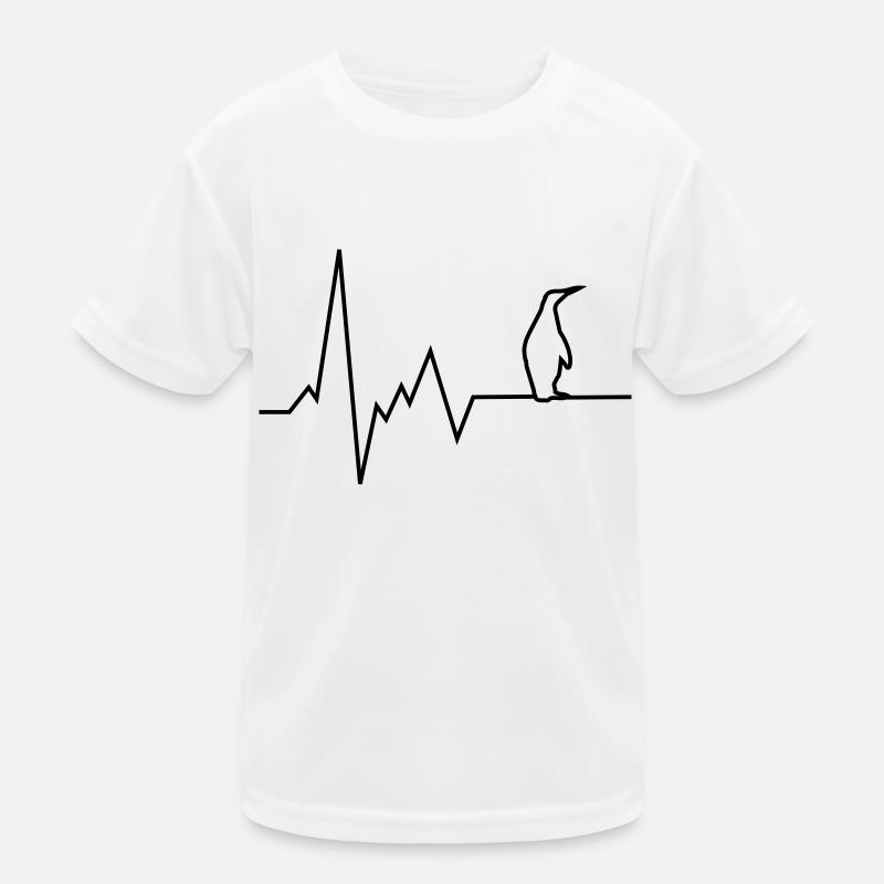 herzschlag pinguin Kinder Funktions-T-Shirt