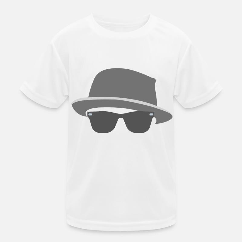 Hut mit Brille Mann ohne Gesicht Geschenk modisch Kinder Funktions-T-Shirt