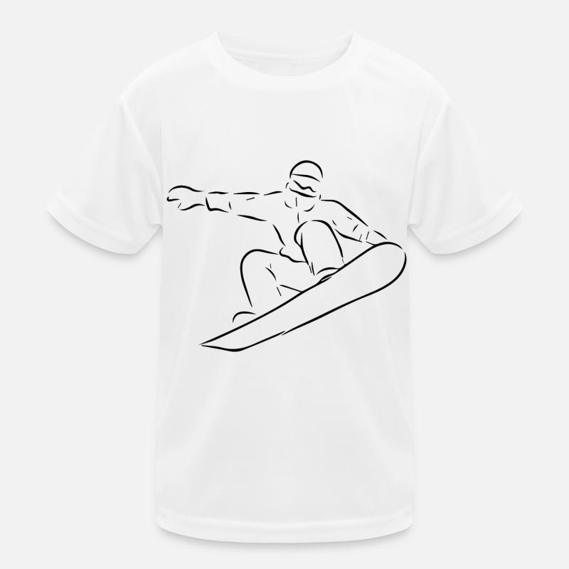 Snowboard Snowboarder Kinder Funktions-T-Shirt