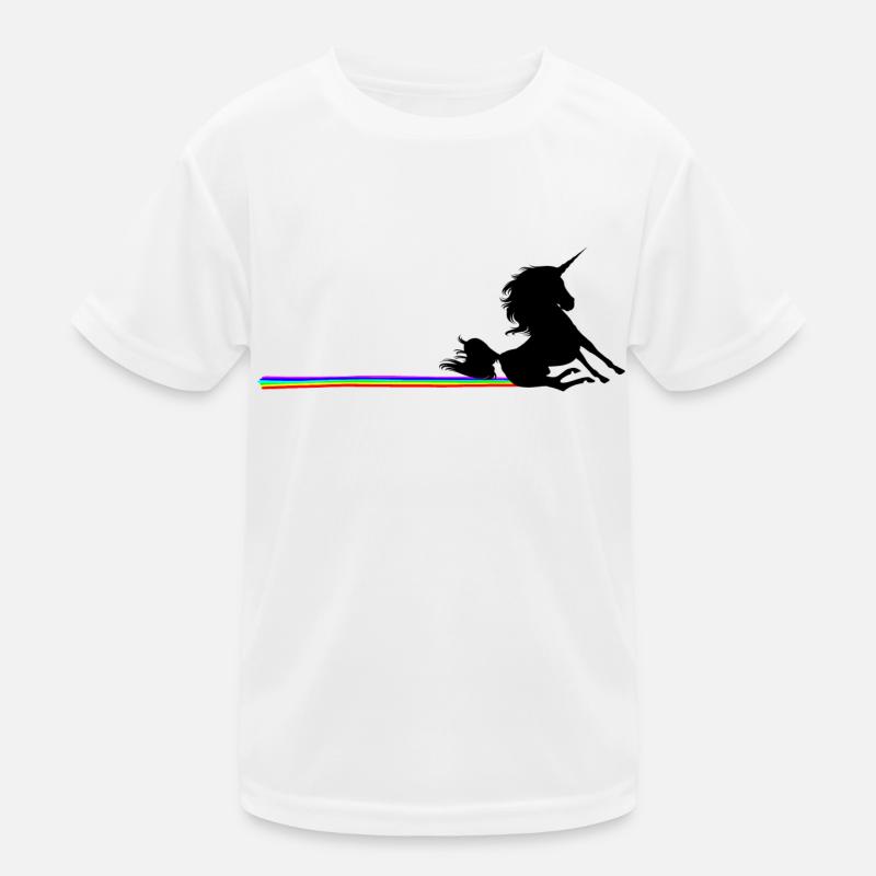 Einhorn Regenbogen Kacke Kinder Funktions-T-Shirt