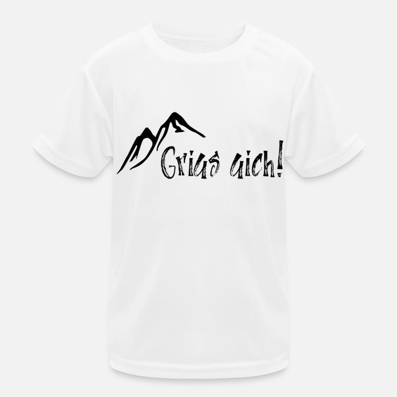 Grias aich! - Kinder Funktions-T-Shirt - Weiß