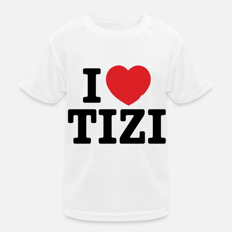 Ich liebe Tizi Kinder Funktions-T-Shirt
