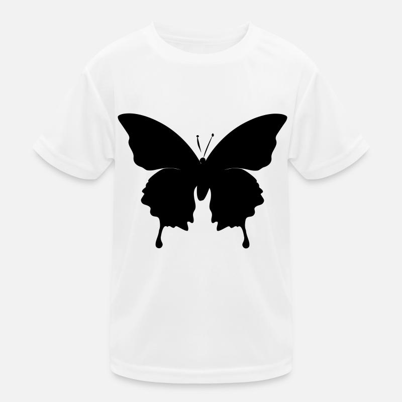 Schmetterlingssilhouette Kinder Funktions-T-Shirt
