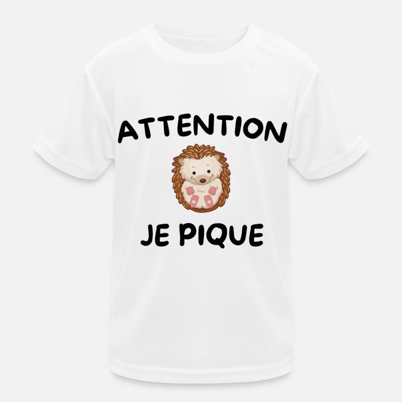 Attention je pique - hérisson mignon -idée cadeau T-shirt sport Enfant