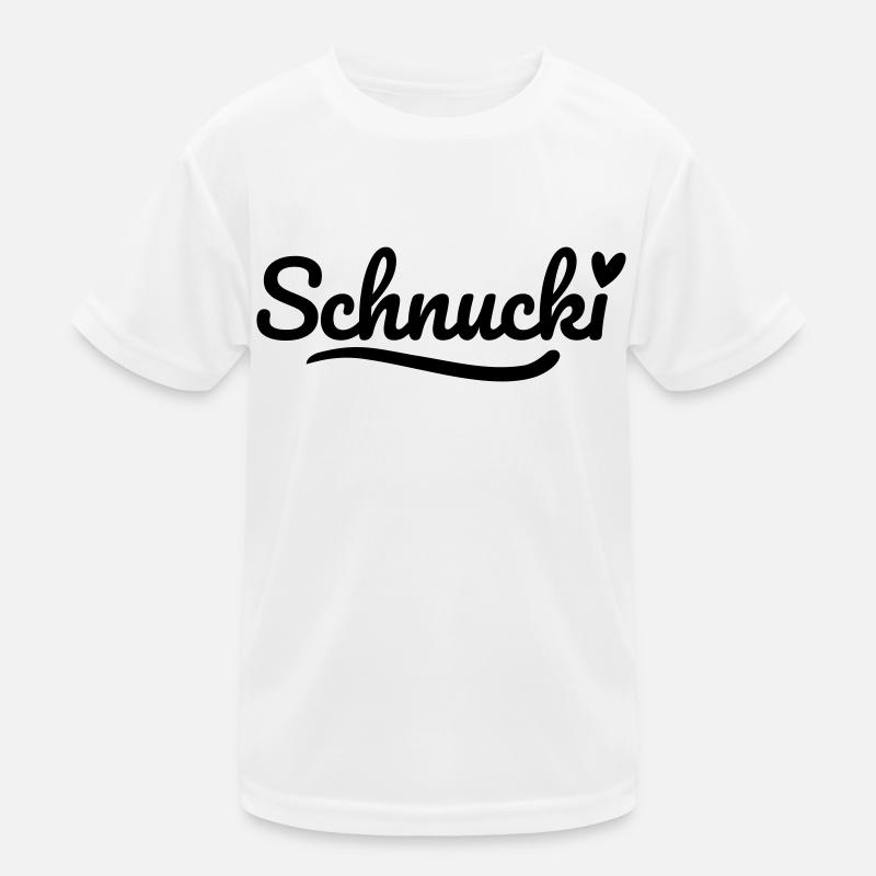 Schnucki Schrift Herz Kinder Funktions-T-Shirt