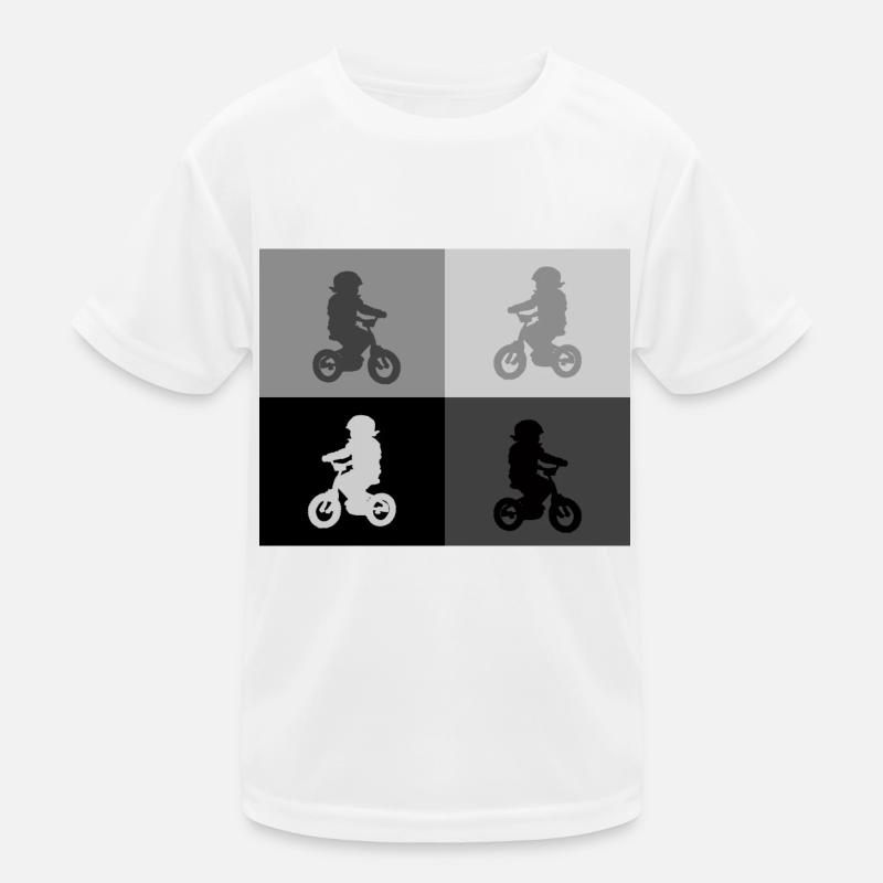 Biker Junior Pop Art gris T-shirt sport Enfant