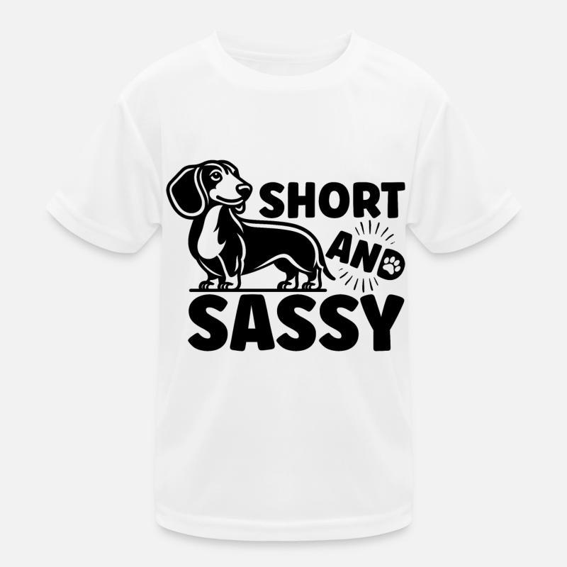 Dackel kurz und frech süß & lustig Kinder Funktions-T-Shirt