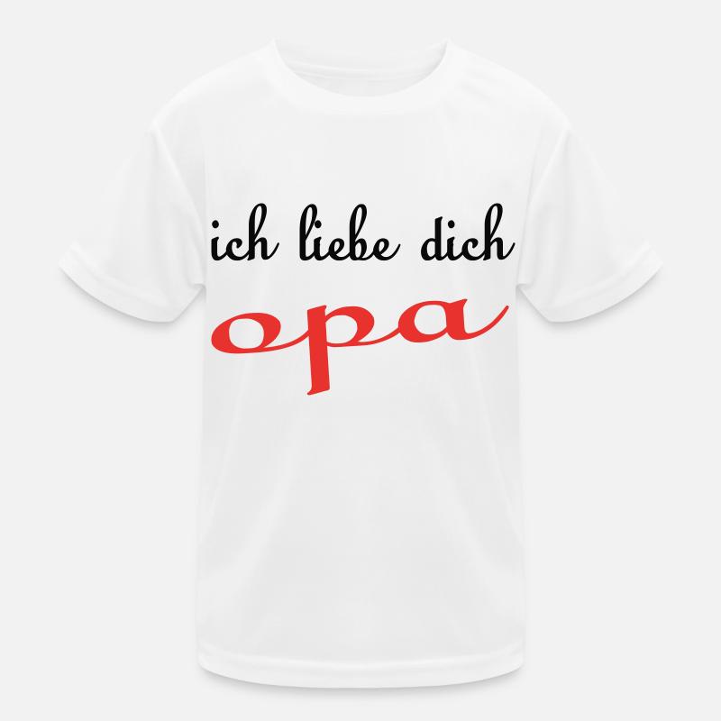 Ich liebe dich opa Kinder Funktions-T-Shirt