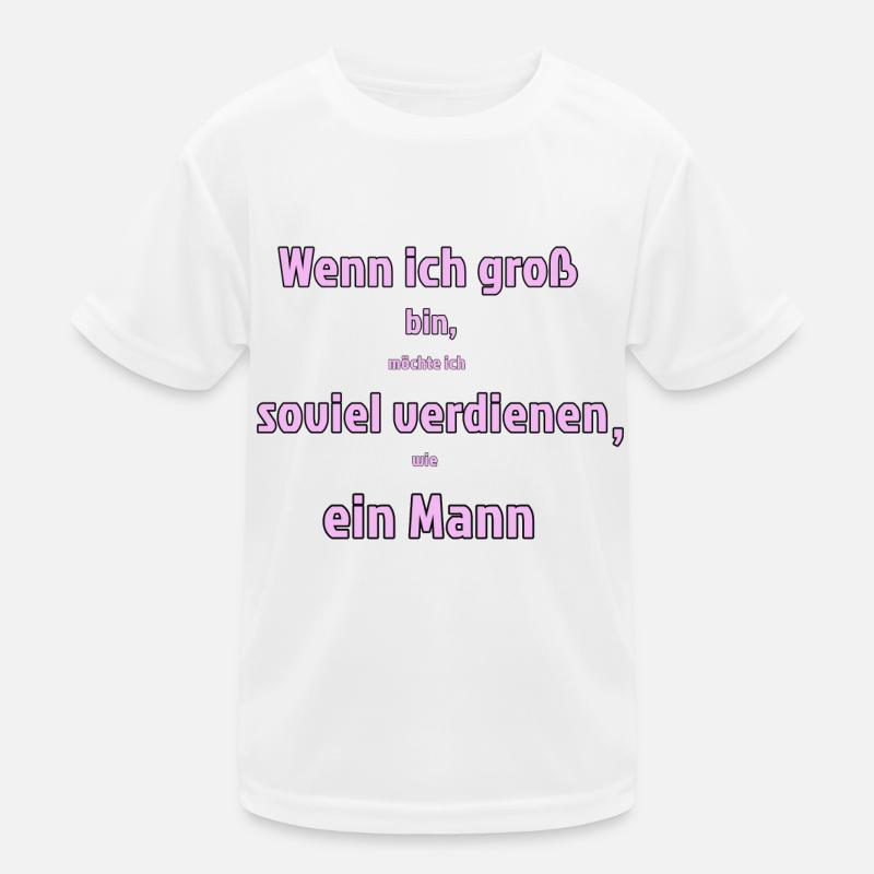 Equal pay Kinder Funktions-T-Shirt