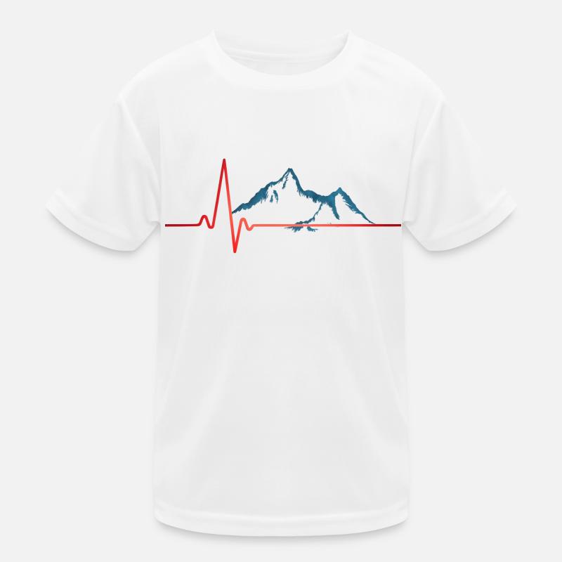 Herzschlag der Berge Kinder Funktions-T-Shirt