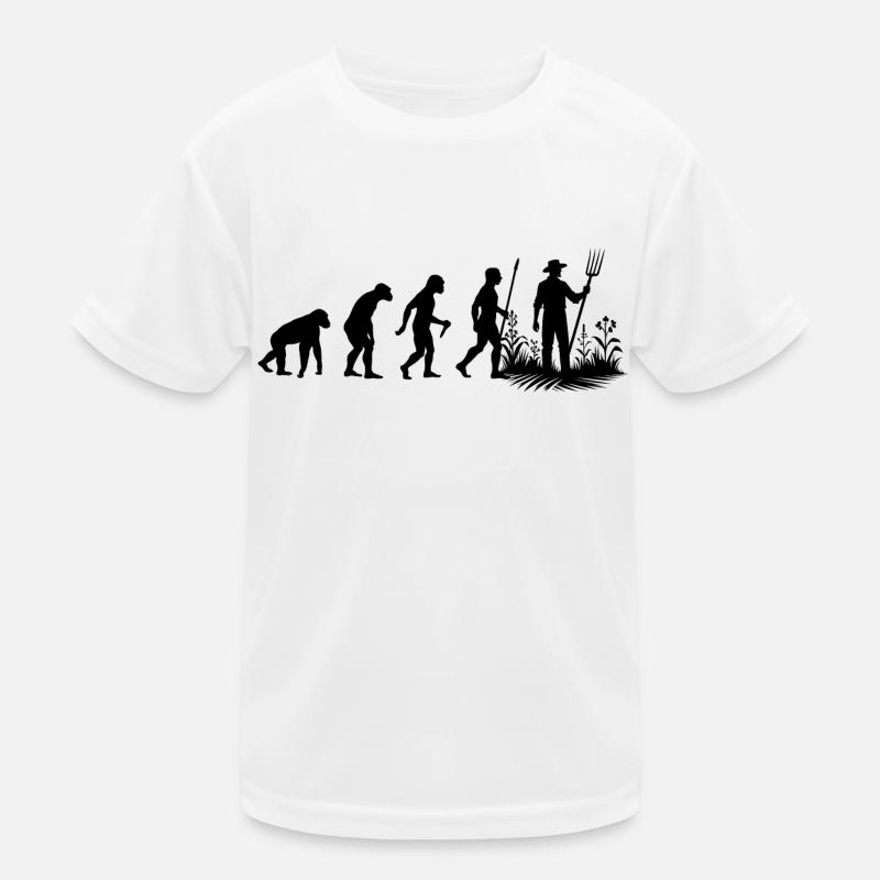 Farmer-Evolution Kinder Funktions-T-Shirt