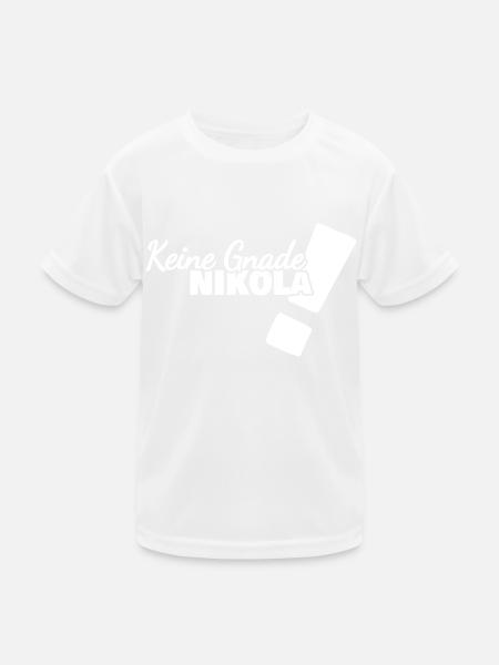 Gift for Nikola - Kids Functional T-Shirt - white - Front