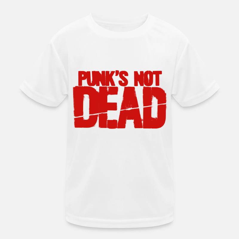 Punks Not Dead Gamer - Kinder Funktions-T-Shirt - Weiß