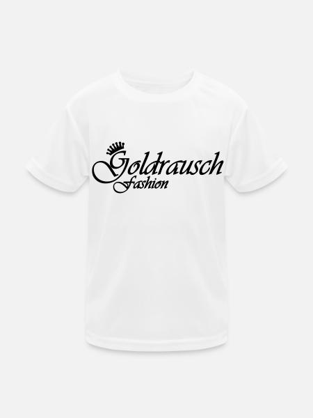 goldrausch fashion - Kinder Funktions-T-Shirt - Weiß - Vorne
