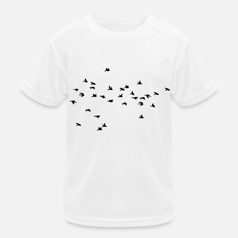 Flying Birds / Fliegende Vögel Kinder Funktions-T-Shirt