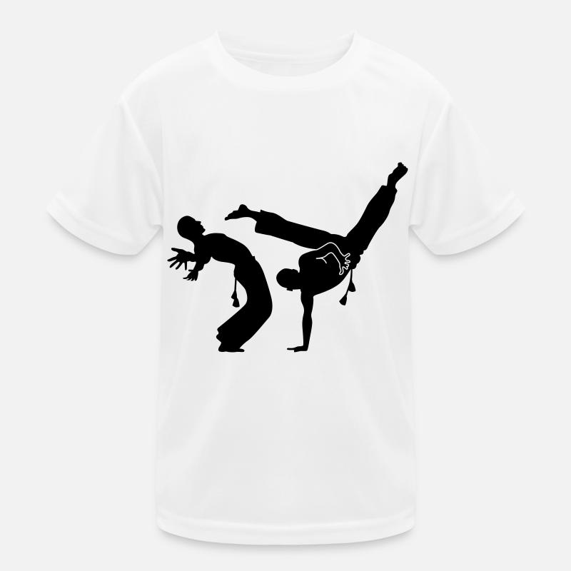 capoeira - Kinder Funktions-T-Shirt - Weiß