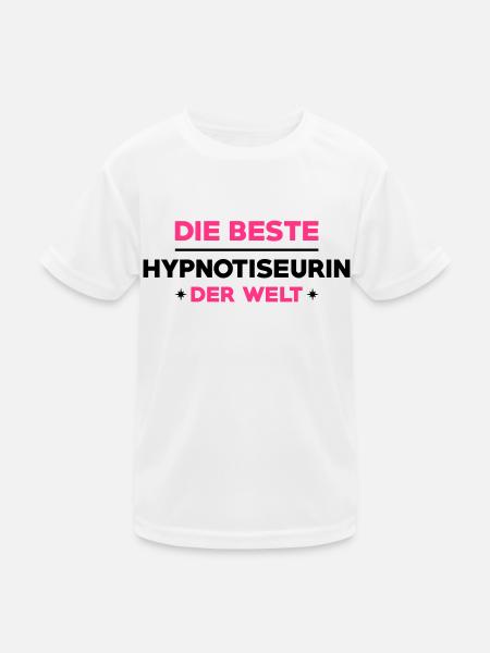 Hypnotiseur Hypnotiseurin Hypnose Akupunktur - Kinder Funktions-T-Shirt - Weiß - Vorne