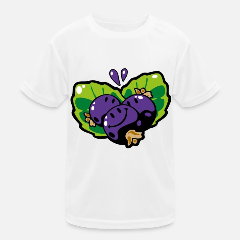 Smiley Black Currants Kinder Funktions-T-Shirt