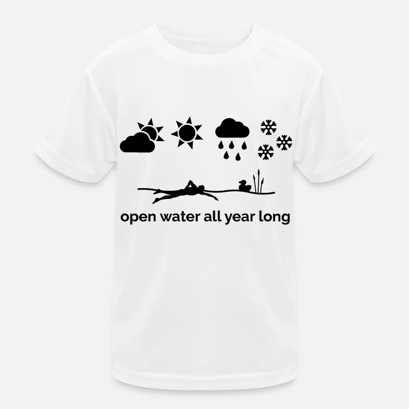 Open water all year long - Kids Functional T-Shirt - white