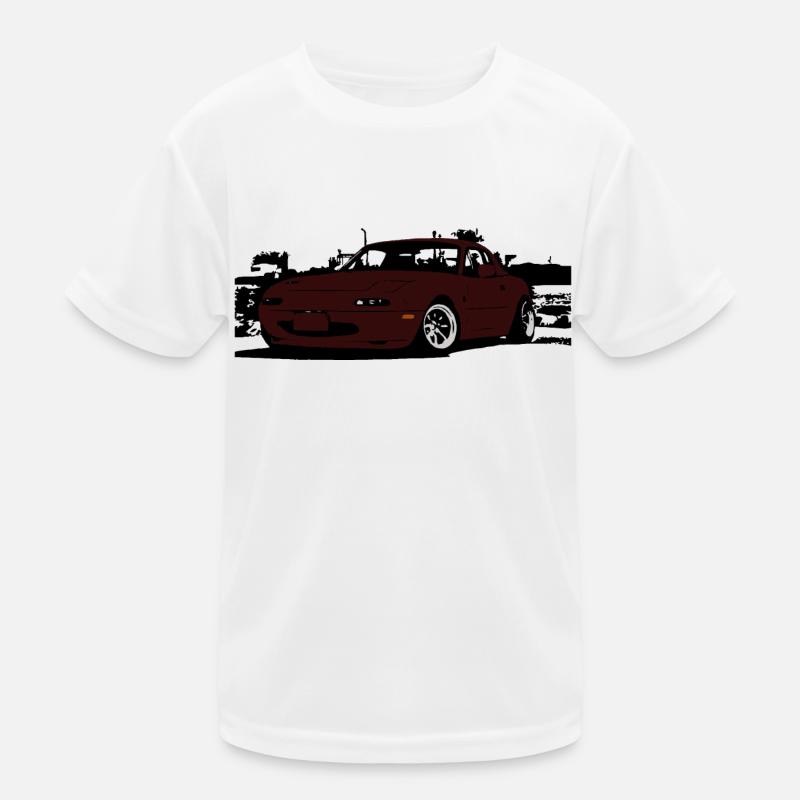 miata mk2 mx5 rød Funktionsshirt til børn