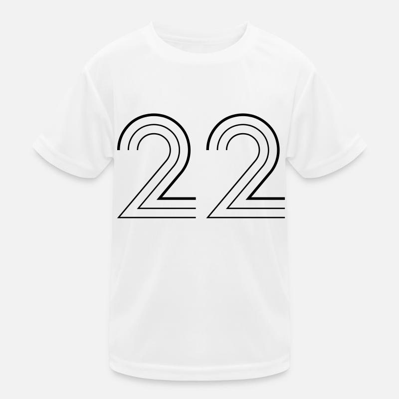 22 - Kinder Funktions-T-Shirt - Weiß