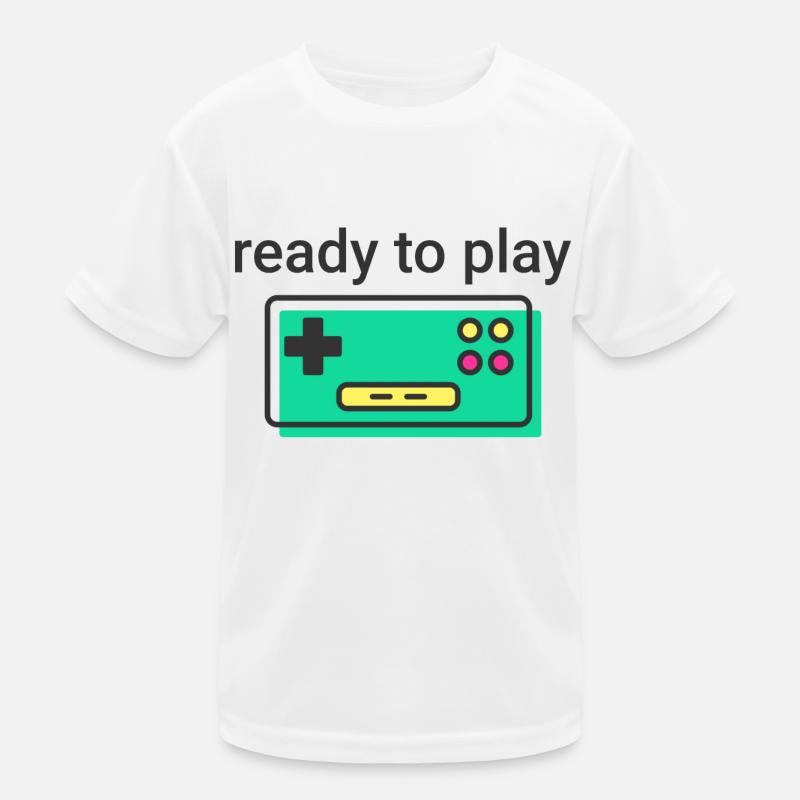 ready to play: retro clean Game Controller schwarz Kinder Funktions-T-Shirt